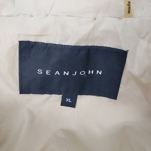 Sean John Mens Khaki‎ Quilted Hooded Jacket XL - Picture 3 of 8